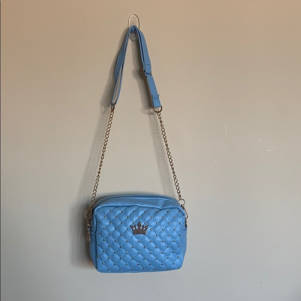 New blue and gold purse